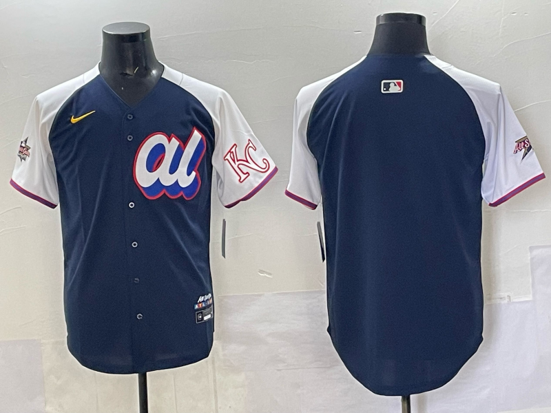 Men 2025 Kansas City Royals blank blue Nike MLB All Star jersey 054